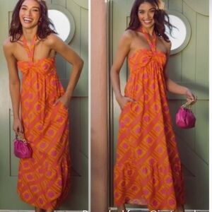 Show Me Your MuMu Orange and Pink Maxi Dress